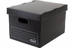 CAJAS DE ARCHIVO PLANA 800 PLASTICA T/BANK NEGRO