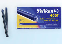 CARTUCHOS PELIKAN 4001 LARGOS X 6 AZUL LAVABLE