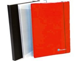 CAJAS PLASTICAS PLANA C/ELASTICO 25 MM. ROJO