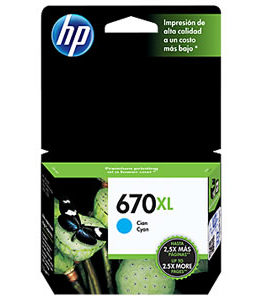 CARTUCHO HEWLETT PACKARD CZ118AL (670XL) CYAN ORG