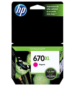 CARTUCHO HEWLETT PACKARD CZ119AL (670XL) MAGENTA