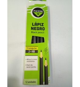 LAPICES PIZZINI NEGROS 2=HB CAJA X 12