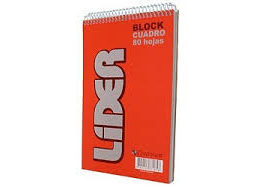 BLOCKS LIDER ESPIRAL ESQUELITA RAYADO 80 HS.