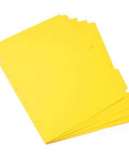 SEPARADORES CARTULINA CASA AMBAR CARTA X 5 AMARILL