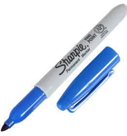 MARCADORES SHARPIE PERMANENTE FINO AZUL