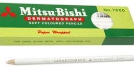 LAPICES DERMATOGRAFICOS MITSUBISHI BLANCO