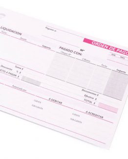 TALONARIOS PERALTE ORDEN DE PAGO DUPLIC 8146-D-32