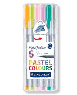JUEGO MARCADOR STAEDTLER 334 6 COLORES PASTEL
