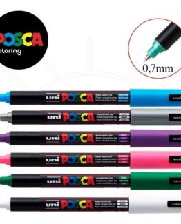 MARCADORES POSCA UNI PC-1MR 0.7 MM AZUL METALICO