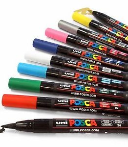 MARCADORES POSCA UNI PCF-350 PINCEL NEGRO